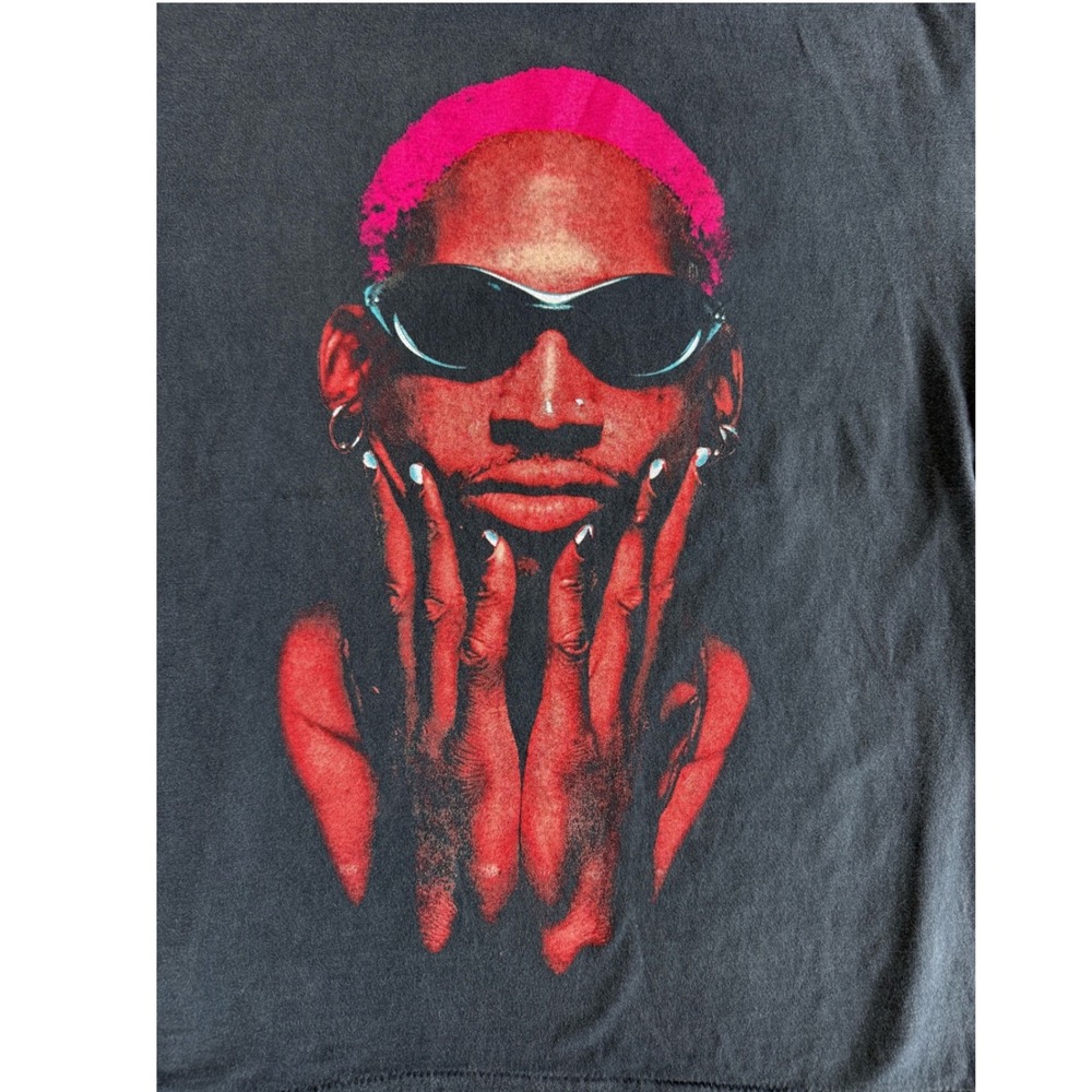 Vintage Dennis Rodman Not Of This World Graphic T-Shirt Mens Size Large REPRINT - Picture 2 of 8